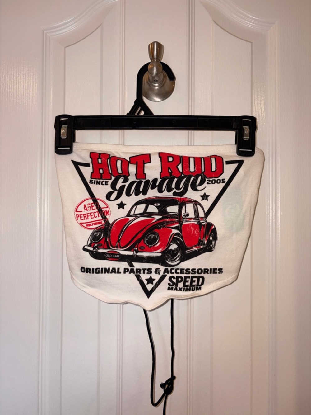 Hot Rod Garage Red Beetle Crop Tube Top